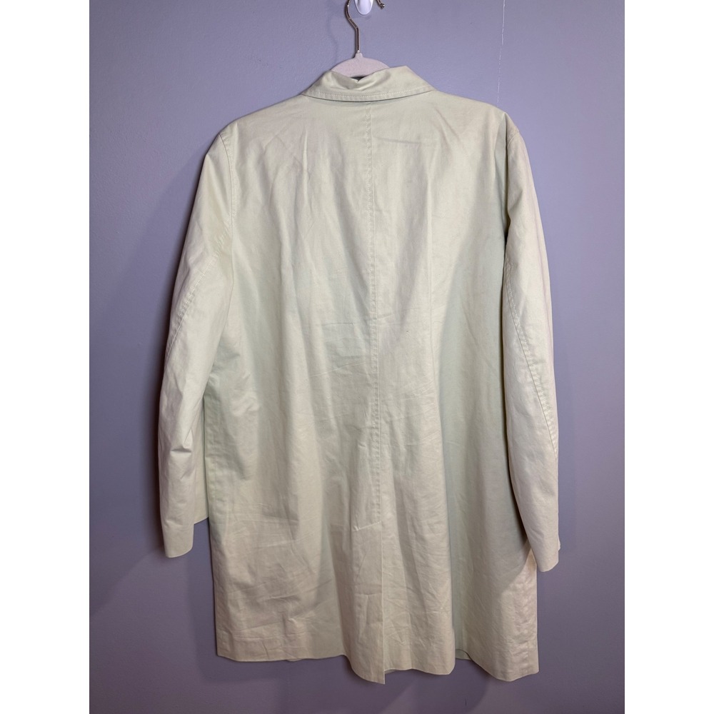 Eileen Fisher Cream Button-Front Trench Coat - Picture 5 of 8